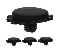 Holibanna Umbrella Pole Caps Replacement Set 8mm Plastic Sun Umbrella Accessories with Protective Tops for Patio and Travel Use, Includes 4 Screw Caps and 4 Decorative Leather Covers