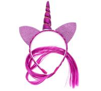 Holibanna Unicorn Headband Decorative Hair Band with Braid Wig Kids Party Accessory Comfortable Fit Girls Fashion Headband