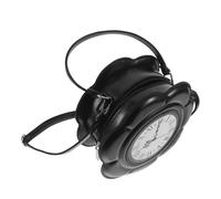 Holibanna Unique Steampunk Clock Crossbody Bag for Women, Black Pu Leather Retro Handbag with Hand and Shoulder Strap, Vintage Style Evening Party Shoulder Purse