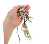 Holibanna Unisex Skull Necklace Lightweight Plastic Skeleton Hand Pendant Gothic Bone Charm Halloween Party Accessory Comfortable for Cosplay and Day Dead Celebrations