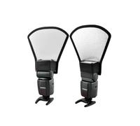 Holibanna Universal and Flash Softbox Reflector of Camera Diffuser 2pcs in Silver White, Multi-purpose Light Diffuser Made Pu and Reflective Material Photography for Outdoor