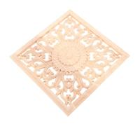Holibanna Unpainted Wood Appliques Oval Mirror Frame European Style Decorative Wood Trim Molding for Furniture Doors Cabinets Easy DIY Installation Artistic Carved Woodcarving Ornaments