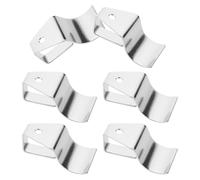 Holibanna Utility Hooks and, for Organized Appearance, Silver Heavy Duty Decorations Stainless Steel Vinyl Siding Hooks Hanging Lights Easy Removal Wall Board Clips for Outdoor Use