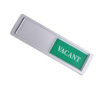 Holibanna Vacant Occupied Magnetic Slider Privacy Signboard for Office Bathroom Door, Non-scratch Silver Privacy Indicator, Sliding Door Sign for Meeting Room and Restroom Use