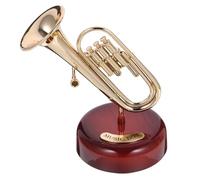 Holibanna Vintage Hand Crank Music Box with Rotating Retro Musical Instrument Design, Classic Wind-up Mechanism and Decorative Ornament for Home and Christmas Display