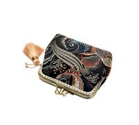 Holibanna Vintage Polyester Coin Tassel Women for Purse with Double-Layer Design Material, Moderate Internal Capacity, for Dating and Beach Use