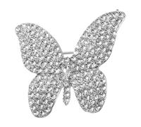 Holibanna Vintage Rhinestone Butterfly Brooch Sparkly Lapel Pin for Suits Elegant Insect Badge with Secure Pin Mechanism for Wedding Cardigan Hat Scarf Accessory