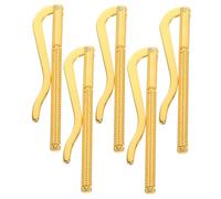 Holibanna Vintage Spring Loaded Money Clip 5pcs Set, Gold Plated Metal Banknote Clip Insert for Men’s Bifold Wallets and Card Holders, Mini Cash Holder Accessory for Everyday Use