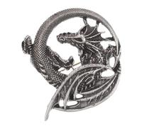 Holibanna Vintage Viking Dragon Brooch with Lightweight Animal Cloak Pin for Mens Sweaters Jackets Rock Style Lapel Pin Accessory for Casual and Formal Wear