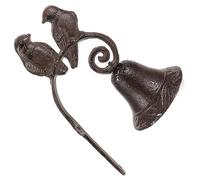 Holibanna Vintage Wall Hanging Doorbell with Metal Birds Handcrafted Cast Iron Decorative Door Bell for Garden Front Door Sturdy and Weather Resistant Outdoor Decor