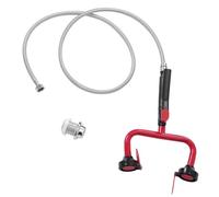 Holibanna Wall Mounted Dual Head Eyewash Station with 13mm Pipe, Pp and Metal Material, Dual Nozzles Emergency Eye Wash Unit for Laboratory and Workplace Safety Compliance