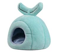Holibanna Warm Bed to Increase Sleep Quality Made of Soft Lint Material for Rest and Hideout Blue Whale Shape and Serve as Pet Cage Decor Hamster for Small Pets like Rabbits and Mice