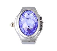 Holibanna Watch-Shaped Ring for Men and Women Purple Fashion Quartz Finger Ring Unisex Mini Watch Accessory for Casual Wear and Gifts