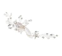 Holibanna Wedding Hair Clip, Not Easy to Break or Deform for Brides Elegant Silver with Rhinestone Embellishments, Zinc Alloy Material, for Evening Parties and Weddings