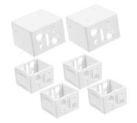 Holibanna White Abs Blinds Mounting Holder Brackets for Window Headrail Replacement Sturdy Box Mount Brackets for Venetian Blinds Installation Easy to Install and Parts for Home and Office
