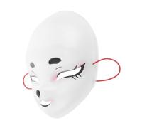 Holibanna White Plastic Blank for Cosplay and Halloween Party Lightweight Cartoon Style Face Cover for Birthday Mardi Gras Carnival DIY Decoration and Role-playing Events