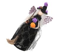 Holibanna Witch Doll Ornaments Celebration Broom Halloween Tree Witch Doll Lady Little Large Creepy Adult Hanging Decor Girl See Lawn Decor Scary Mini Home Hover Fabric