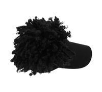 Holibanna Women Adjustable Hat Wig: Afro Kinky Curl Ponytail Short Baseball Cap Wig with Hair Attached Braided Hair Extensions for Black White Women