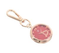 Holibanna Women's Pocket Watch Keychain Round Quartz Mechanism Elegant Design for Nurses Lightweight and Portable for School Work and Daily Use Clip It Easily As Stylish Accessory