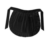 Holibanna Womens Waist Apron with Ruffled Edges and Soft Breathable Polyester Half Apron for Kitchen Cooking Waitress Server Maid Smock for Restaurant Coffee Shop Vintage Inspired Design