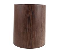 Holibanna Wood Grain Trash Bin Medium Walnut Plastic Swing Lid, Large Capacity Waste Basket for Office, Kitchen, Bedroom and Hotel Use
