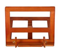 Holibanna Wooden Bible Stand with Foldable Structure and Wide Thick Support Panel, Elegant Carved Prayer Book Holder Stand for Chapels and Morning Devotion, No Assembly Needed Bible Display