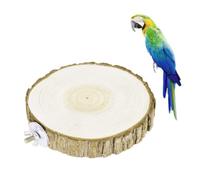 Holibanna Wooden Springboard Perch for Parrot and Hamster, Natural Wood Platform Stand Rack with Branch Perches, Eco-friendly Bird Cage Accessory Suitable for Trees and Pet Play