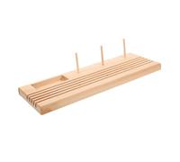 Holibanna Wooden Thread Holder Spool Stand with Embroidered Template for Sewing Supplies Large Ruler Spool Organizer Easy to Install Tailor Ruler Accessory for Quilting and Embroidery