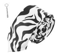 Holibanna Zebra Print Neck Tie for Unisex Stylish Long Tie for Men Women Durable for Holiday Parties Student Uniforms Unique Minimalist Design