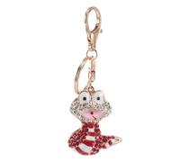 Holibanna Zinc Alloy Snake Keychain Sparkling Rhinestones Cute Snake Charm Ornament for Bags Keys Car Keychain Accessory