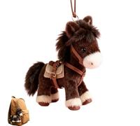 Holibao 2026 Plush Pony Bag Charm and Keychain, Year of the Horse Animals Key Chains, Horse Shape Backpack Ornaments, Mini Cute Stuffed Animal Purse Keyring Pendant (1Pcs)