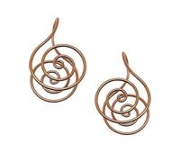 Holibao Copper Palm Ring/Cuff, Reiki Palm Ring,Handmade Copper Energy Spiral Hand Rings with Crystal Gem, for Meditation, Chakra Healing, Manifestation, Breathwork & Energy Alignment (No Gem-2Pcs)