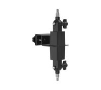 Holicfun 2-in-1 Gutter Mount for Outdoor Camera and Solar Panel - No-Drill Mounting Bracket, 360° Adjustable, Compatible with Ring, Arlo, Eufy, Wyze, Tapo Security Cameras & Solar Panels - Black