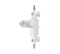 Holicfun 2-in-1 Gutter Mount for Outdoor Camera and Solar Panel - No-Drill Mounting Bracket, 360° Adjustable, Compatible with Ring, Arlo, Eufy, Wyze, Tapo Security Cameras & Solar Panels - White
