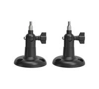 Holicfun 360° Adjustable Indoor/Outdoor Security Camera Wall Mount - Universal 1/4"-20 Thread Mounting Bracket for Ring, Blink, Eufy, Google Nest, Arlo, Wyze & More - Black, 2-Pack