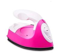 HolicsBeauty New Lay Flat Mini Craft Iron - Portable Electric Heat Press Machine, Small Handheld Iron - Pink