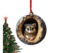 Holiday Animal Decorations,2D Acrylic Christmas Ornaments Animals - Colorful Festive Pendant Portable Decorations for Holiday Tree Mobile Phones Car Wall Home Friends Family