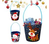 Holiday Bags - 3 Piece Denim Packaging | Decorative Tote Bag for Biscuits, Biscuits, Snack Toys | Festive Party Gift Bag for Kids and Adults, Birthday Shelf, Tree Coat, Celebration Decor