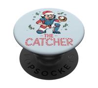 Holiday Baseball Nutcracker Santa The Catcher PopSockets Adhesive PopGrip