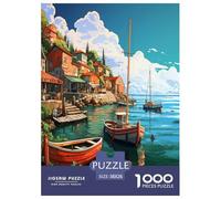 Holiday Bay Jigsaw Puzzles Puzzle for Adults Kids. 1000 Piece Art Great Gifts Challenge Toy Educational Games Home Decoration for Educational Games Gifts 38x26cm/1000pcs