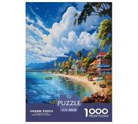 Holiday Bay Jigsaw Puzzles Puzzle for Adults Kids. 1000 Piece Great Gifts Challenge Toy Educational Games Home Decoration for Educational Games Gifts 38x26cm/1000pcs