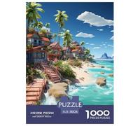 Holiday Bay Jigsaw Puzzles Puzzles for Adults Kids. 1000 Piece Great Gifts Challenge Toy Educational Game Home Decoration for Adults& Kids Age 14 Years Up 38x26cm/1000pcs