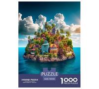 Holiday Bay Jigsaw Puzzles Puzzles for Adults Kids. 1000 Pieces Great Gifts Challenge Toy Educational Game Home Decoration for Educational Games Gifts 70x50cm/1000pcs