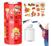 Holiday Bubble Machine, Holiday Bubble Blower, Automatic Bubble Toy with Sound and Light, Indoor Outdoor Games for and Adults, 2025 New Year Bubble Toy for Year