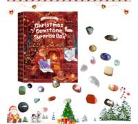 Holiday Calendar - 24-Day Raw Stone Countdown Kit for Festive Occasions, Energy Crystal Present Case for Winter Holidays, Gratitude Day, Celebration, Residence, Workplace, Classroom