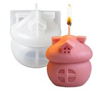 Holiday Candle Molds,3D Decorative Santa's Cottage | Silicone Christmas House Candle Mold,for Resin Casting Thanksgiving Fall Winter Birthday Table Home Decor Holiday