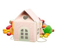 Holiday Candy Box, Paper Snack Container, Festive House Shape, Easy Pop-Up Assembly, Ideal for Office Teachers Students, Stocking Stuffers, Themed Party Favor, For Family Gatherings