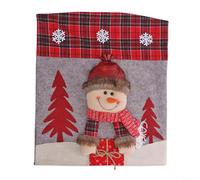 Holiday Chair Covers With Santa Claus, Snowman, And Reindeer Themes, For Transforming Dining Spaces During Christmas Celebrations(H-YT83)