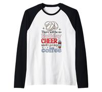 Holiday Cheer Until I Get My Coffee Design Raglan Baseball Tee
