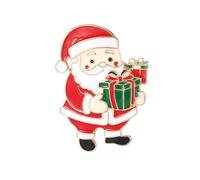 Holiday Cheerful Santa Pin Alloy Christmas Brooch For Jackets Hats Bags Decoration Reusable Festive Season Jewelry Gift Holiday Party Accessories